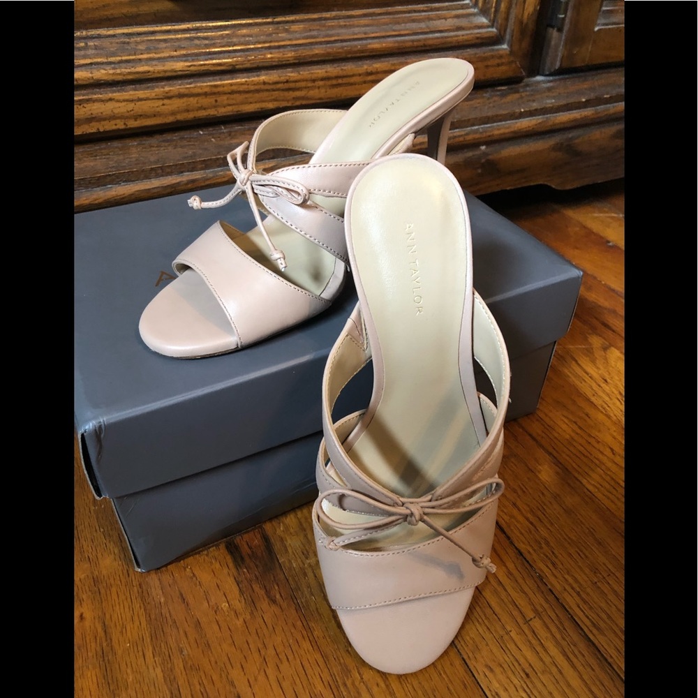 Ann Taylor Mathilda Bow Heeled Sandals